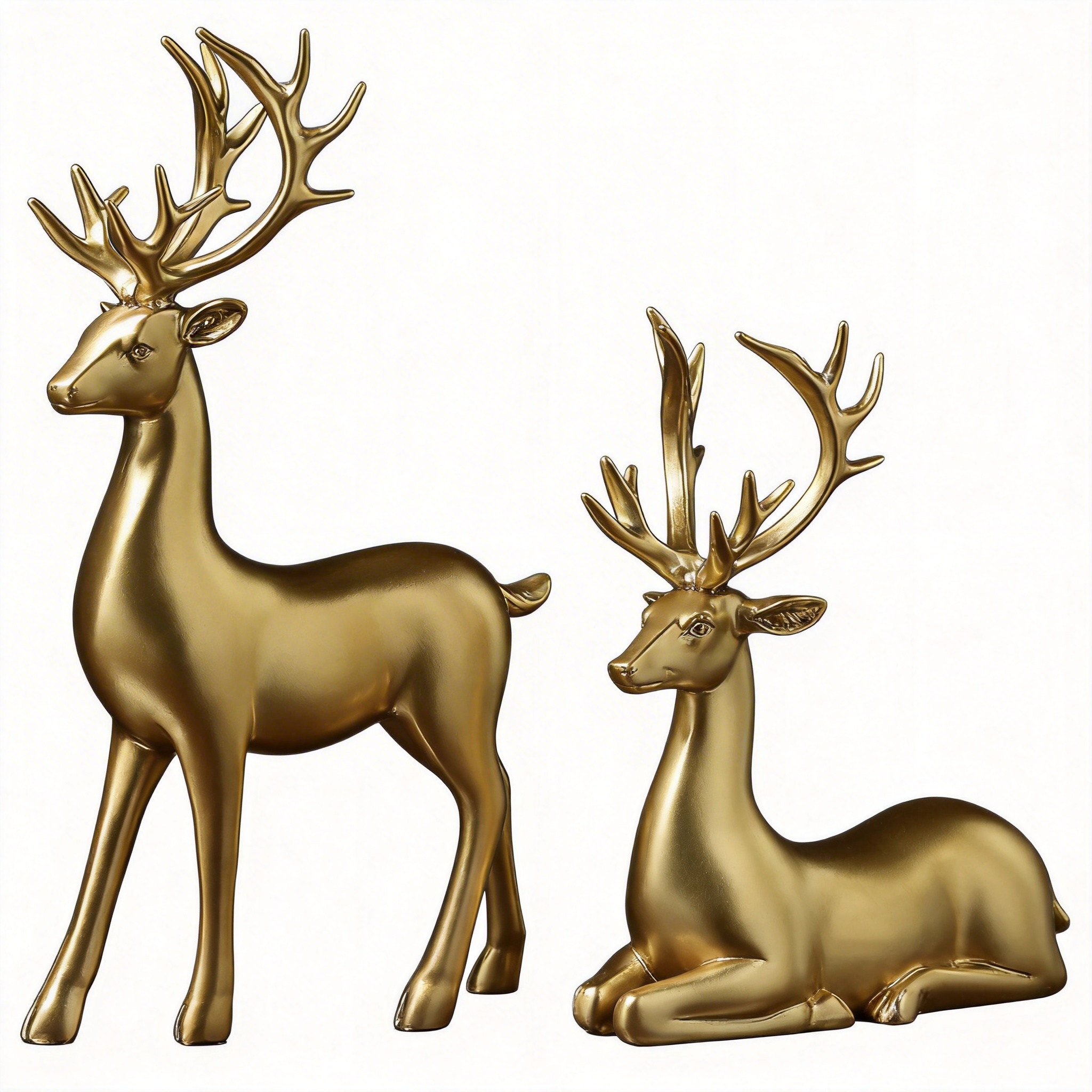 Goldener Elch Skulptur